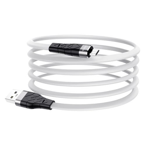 Кабель HOCO Micro USB Angel silicone charging data cable X53 |1m, 2.4A| black