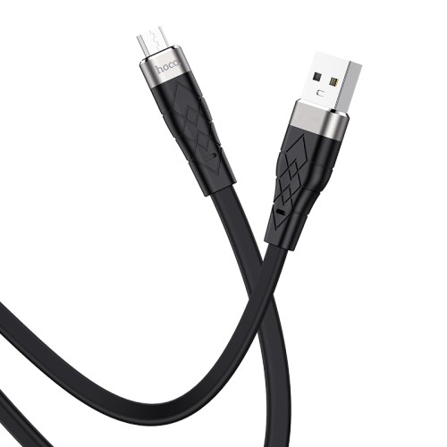 Кабель HOCO Micro USB Angel silicone charging data cable X53 |1m, 2.4A| black