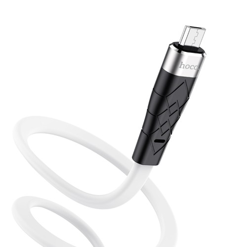 Кабель HOCO Micro USB Angel silicone charging data cable X53 |1m, 2.4A| black