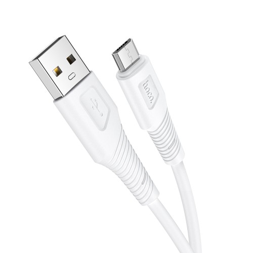 Кабель Hoco Micro USB Airy silicone charging data cable X58 |1m, 2.4A| white