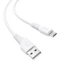 Кабель Hoco Micro USB Airy silicone charging data cable X58 |1m, 2.4A| white
