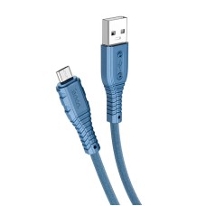Кабель Hoco Micro USB Nano silicone charging data cable X67 |1m, 2.4A| blue