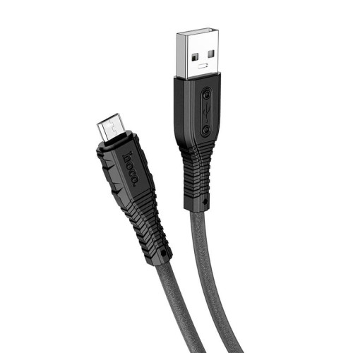 Кабель Hoco Micro USB Nano silicone charging data cable X67 |1m, 2.4A| white