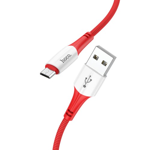 Кабель Hoco Micro USB Ferry charging data cable X70 |1m, 2.4A| red