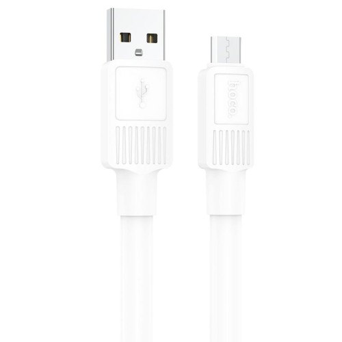 Кабель Hoco Micro USB Solid charging data cable X84 |1M, 2.4A| white