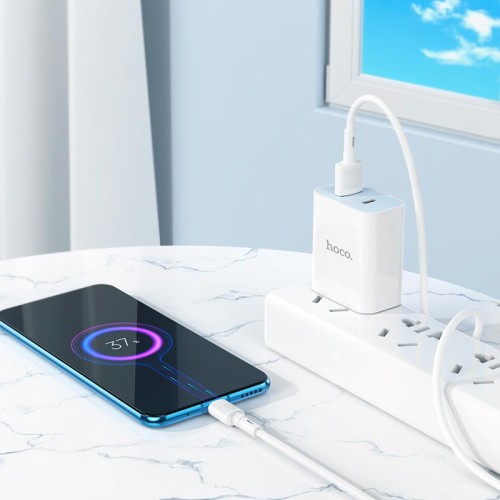Кабель HOCO Micro USB Victory charging data cable X83 |1m, 2.4A| white