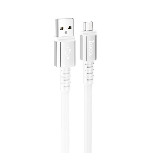 Кабель Hoco Micro USB Strength charging data cable X85 |1m, 2.4A| white