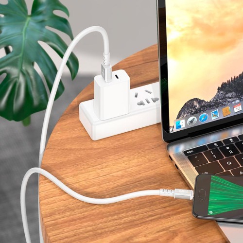 Кабель Hoco Micro USB Strength charging data cable X85 |1m, 2.4A| white