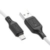 Кабель HOCO Micro USB Cool silicone charging data cable X90 |1m, 2.4A| white