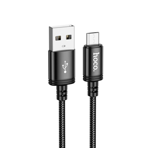 Кабель HOCO Micro USB Wind charging data cable (packaged) X89 |1m, 2.4A| black