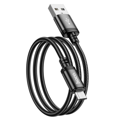 Кабель HOCO Micro USB Wind charging data cable (packaged) X89 |1m, 2.4A| black