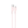 Кабель HOCO Micro USB Crystal color silicone charging data cable X97 |1m, 2.4A| pink