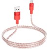 Кабель HOCO X99 Crystal junction Micro USB silicone charging data cable |1m, 2.4A| grey