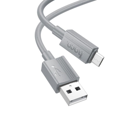 Кабель HOCO Micro USB Favor charging data cable X107 |1m, 2.4A| grey