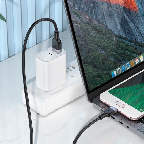 Кабель HOCO Micro USB Energy silicone charging data cable X109 |1m, 2.4A| white