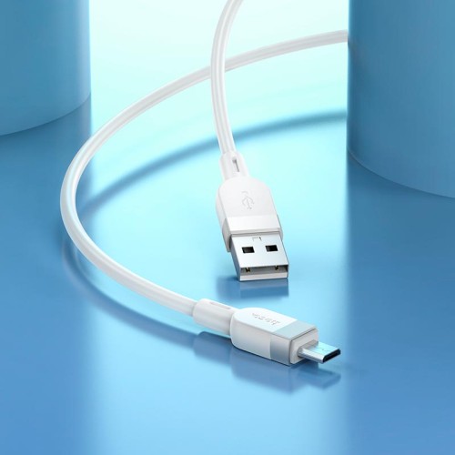 Кабель HOCO Micro USB Energy silicone charging data cable X109 |1m, 2.4A| white