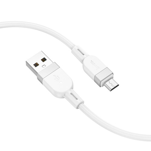 Кабель HOCO Micro USB Energy silicone charging data cable X109 |1m, 2.4A| white