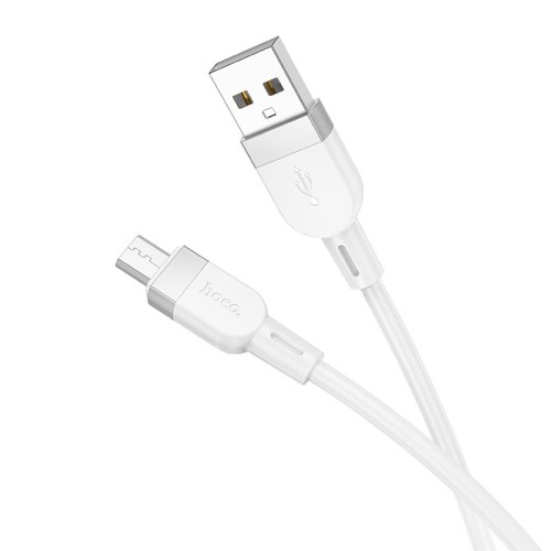 Кабель HOCO Micro USB Energy silicone charging data cable X109 |1m, 2.4A| white