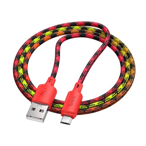 Кабель HOCO Micro USB Meridian charging data cable X116 |1m, 2.4A| purple