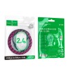 Кабель HOCO Micro USB Meridian charging data cable X116 |1m, 2.4A| red