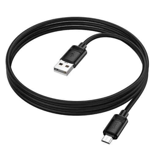 Кабель HOCO Micro USB Benefit silicone charging data cable X122 |1m, 2.4A| black