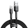 Кабель Type-c BASEUS cafule |3A, 1M| ( CATKLF-B91) black-red