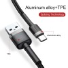 Кабель Type-c BASEUS cafule |3A, 1M| ( CATKLF-B91) black-red