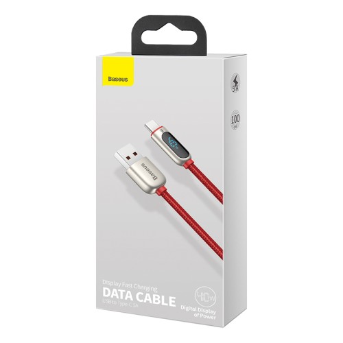 Кабель BASEUS Type-C Display Fast Charging Data Cable |1m, 5A| (CATSK-02) red