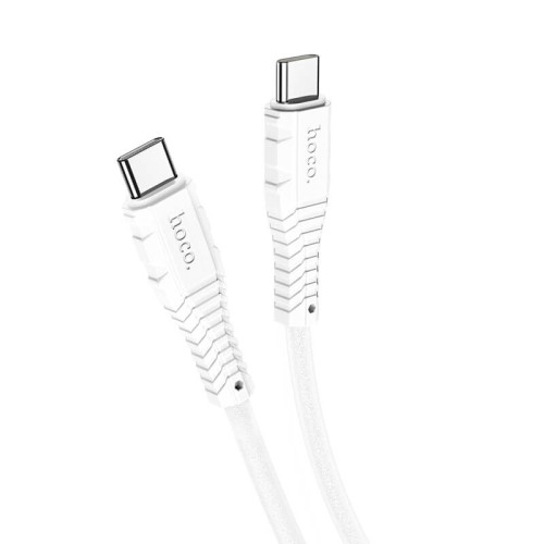 Кабель Hoco Type-C to Type-C Nano silicone charging data cable X67 |1.2m, 60W, 5A| white