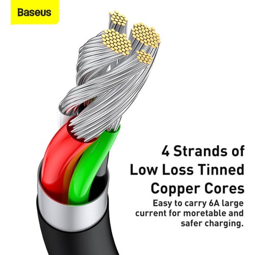 Кабель BASEUS Type-C Superior Series Fast Charging Data |1m, 6A, 66W| (CATYS-01) black