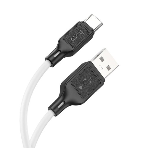 Кабель HOCO Type-C Cool silicone charging data cable X90 |1m, 3A| white