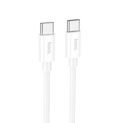 Кабель HOCO Type-C to Type-C Magic silicone PD charging data cable X87 |1m, 60W, 3A| white