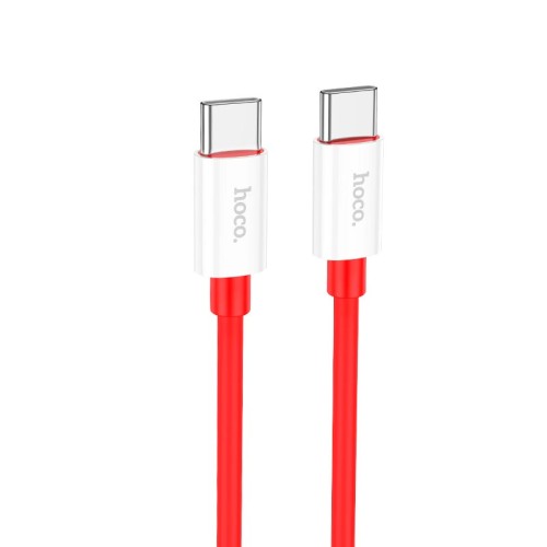 Кабель HOCO Type-C to Type-C Magic silicone PD charging data cable X87 |1m, 60W, 3A| white