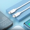 Кабель HOCO Type-C to Type-C Magic silicone PD charging data cable X87 |1m, 60W, 3A| white