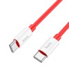 Кабель HOCO Type-C to Type-C Magic silicone PD charging data cable X87 |1m, 60W, 3A| red
