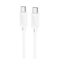 Кабель HOCO Type-C to Type-C Gratified charging data cable (packaged) X88 |1m, 60W| white