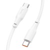 Кабель HOCO Type-C to Type-C Force fast charging data cable X93 |2m, 100W| white