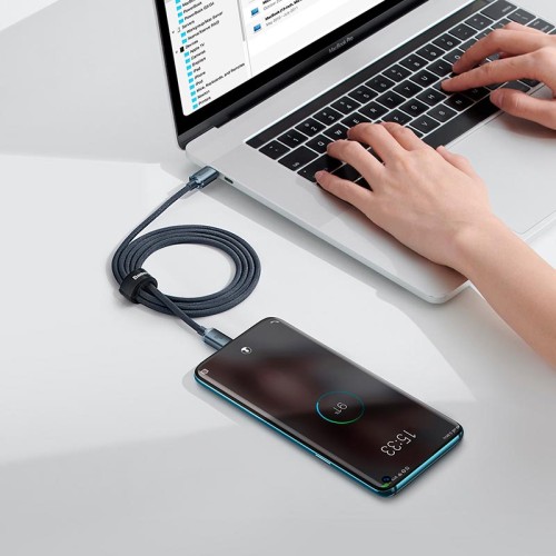 Кабель Baseus Type-C to Type-C Crystal Shine Series Fast Charging Data Cable |1.2m, 100W| black