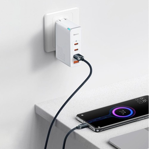 Кабель Baseus Type-C Crystal Shine Series Fast Charging Data Cable |1.2m, 100W| black