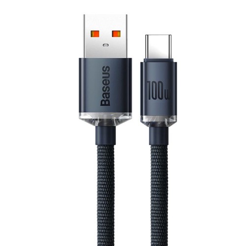 Кабель Baseus Type-C Crystal Shine Series Fast Charging Data Cable |1.2m, 100W| black