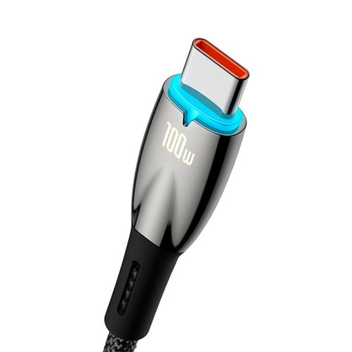 Кабель Baseus Type-C Glimmer Series Fast Charging Data Cable |1m, 100W/6A| black