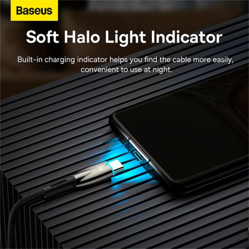 Кабель Baseus Type-C Glimmer Series Fast Charging Data Cable |1m, 100W/6A| black