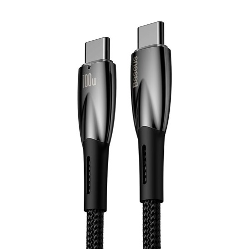 Кабель Baseus Type-C to Type-C Glimmer Series Fast Charging Data Cable |1m, 100W/5A| black