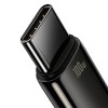Кабель Baseus Type-C Tungsten Gold Fast Charging Data Cable |1m, 100W| black