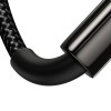 Кабель Baseus Type-C Tungsten Gold Fast Charging Data Cable |1m, 100W| black
