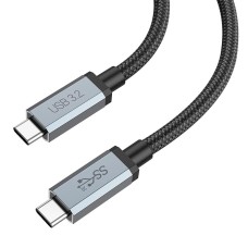 Кабель HOCO Type-c to Type-c USB3.2 20Gbps 100W HD high speed data cable US06 (2M) black