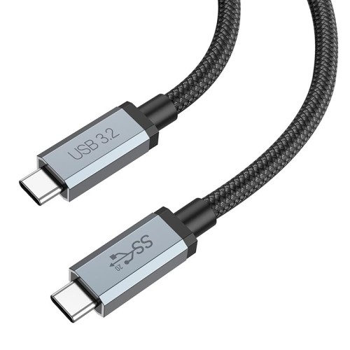 Кабель HOCO Type-c to Type-c USB3.2 20Gbps 100W HD high speed data cable US06 (2M) black