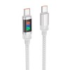 Кабель HOCO Lantern Type-C to Type-C charging data cable  U126 |1.2m, 100W/5A| grey