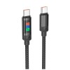 Кабель HOCO Lantern Type-C to Type-C charging data cable  U126 |1.2m, 100W/5A| grey