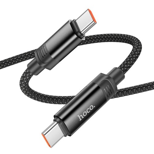 Кабель HOCO Lantern Type-C to Type-C charging data cable  U126 |1.2m, 100W/5A| grey